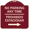 Signmission No Parking Anytime Prohibido Estacionar W/ Right Arrow Heavy-Gauge Alum, 18" x 18", BU-1818-23766 A-DES-BU-1818-23766 - alternate 1